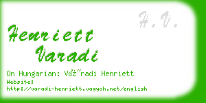 henriett varadi business card